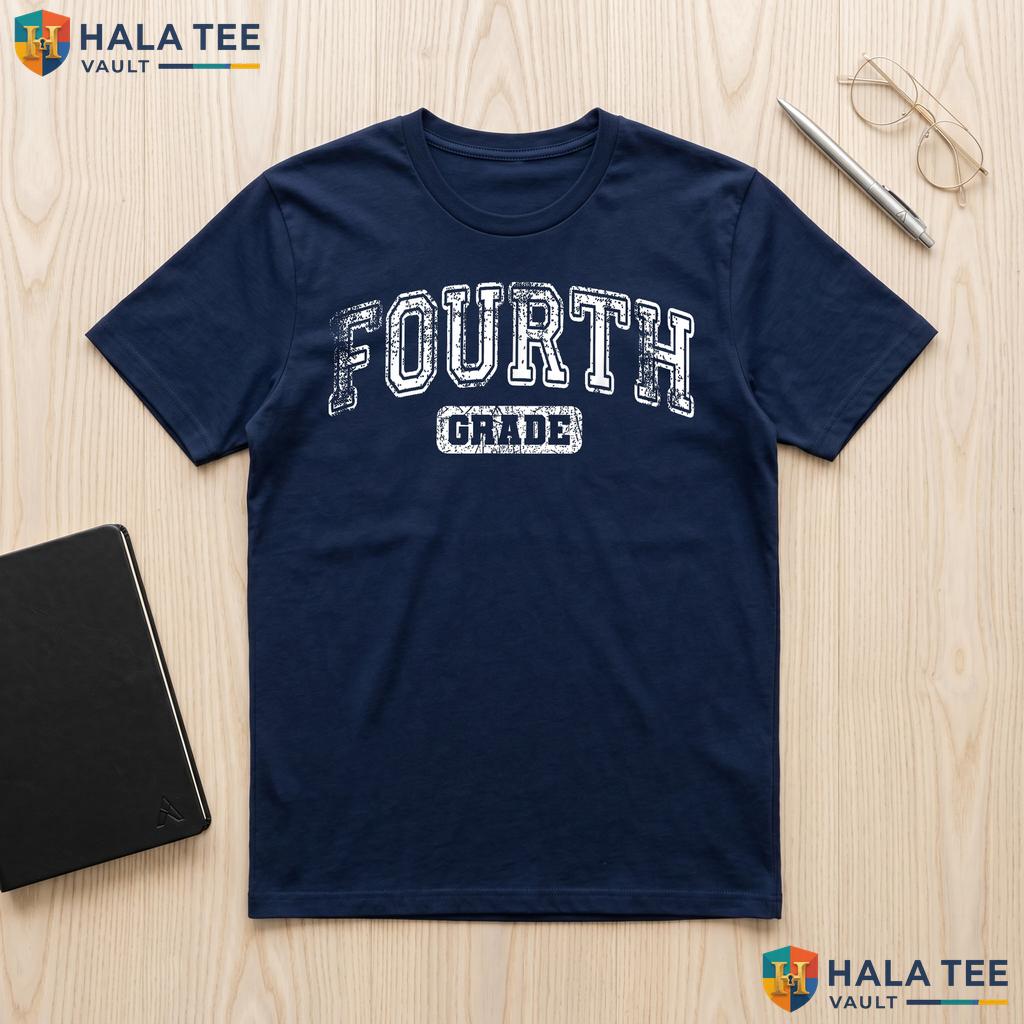 4th Grade Teacher First Day Shirt Back To School Classroom Graphic Top Adult