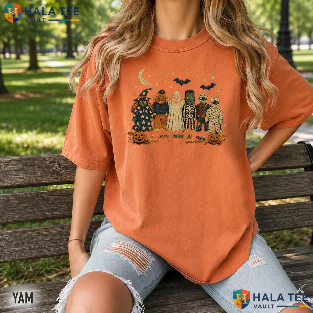80s Halloween Characters Comfort Colors T Shirt Retro Spooky Costume Apparel Relaxed Fit Tee
