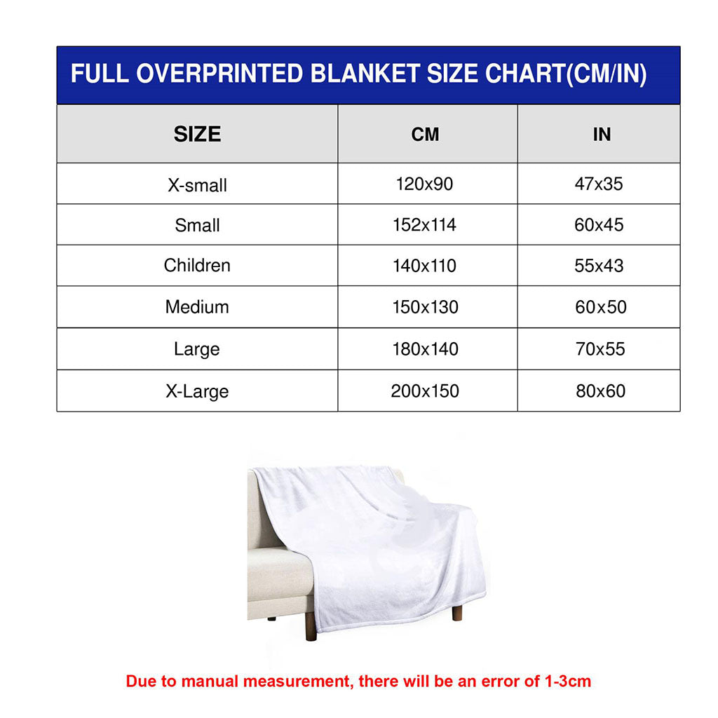 Size Chart For Blanket