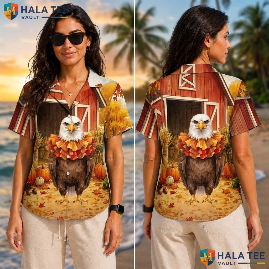 Bald Eagle Costume Thanksgiving Tropical Shirt Animal In Turkey Mens
