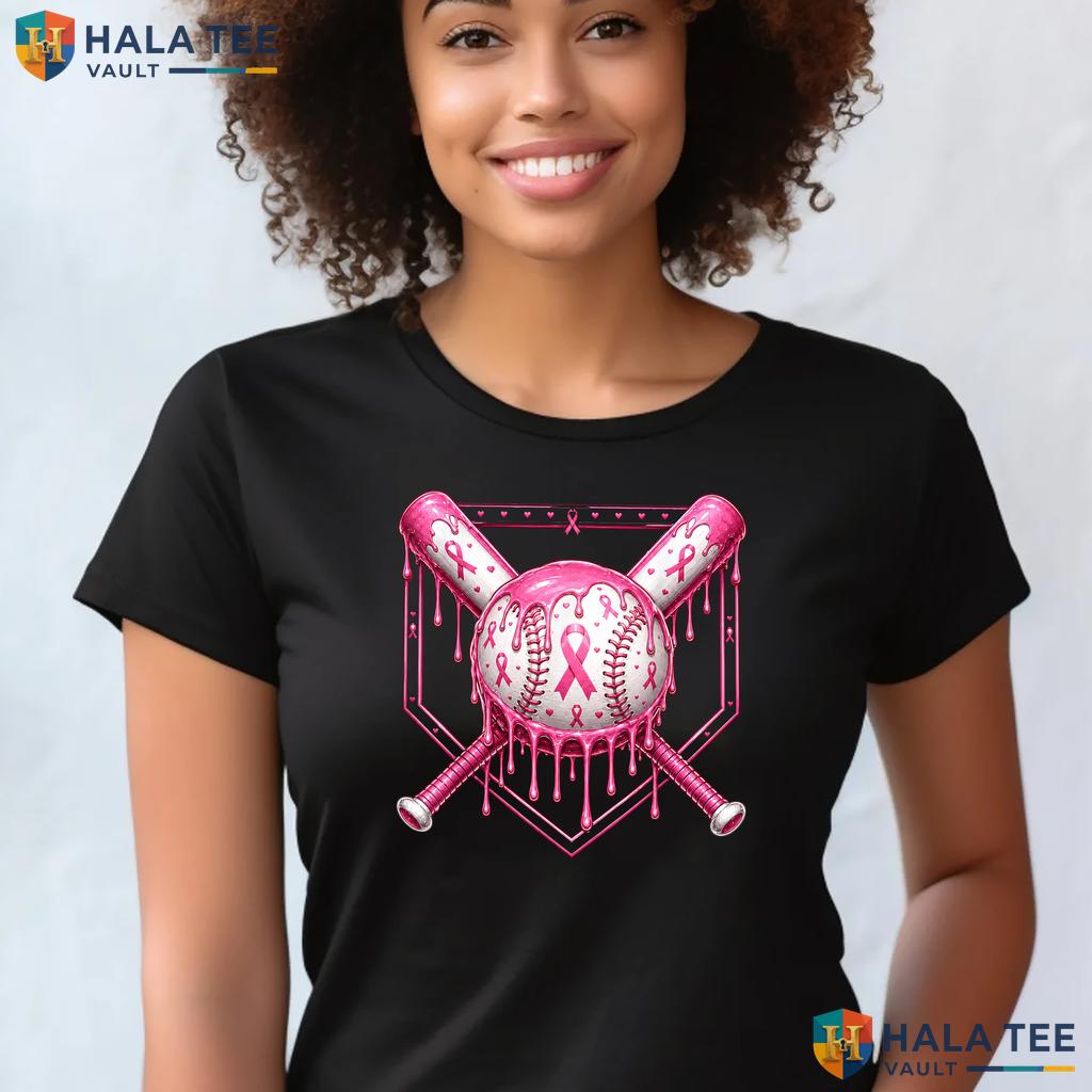 Baseball Girls Kid Boys T-Shirt Breast Cancer Awareness We Wear Pink