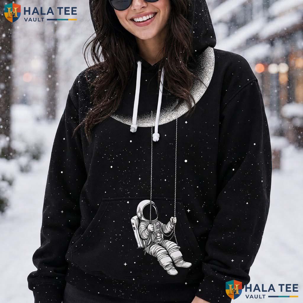 Black Astronaut Skull Hoodie Men Women 3D Graphic Novelty Pullover Top AOP Hoodie
