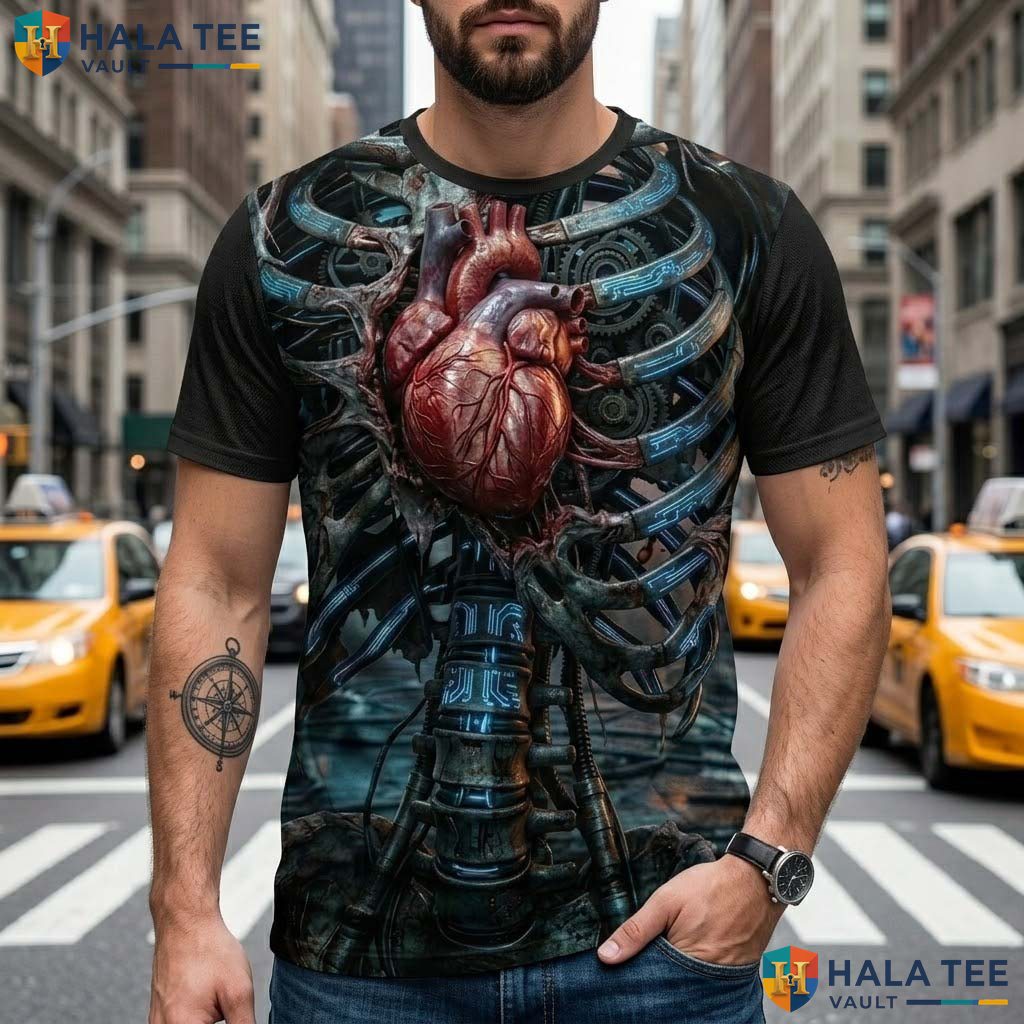 Black Novelty Costume AOP T-Shirt Mens Funny Halloween Cosplay Top
