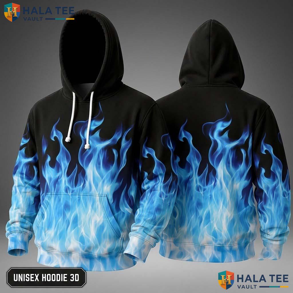 Blue Fire Kids Galaxy Hoodie Novelty 3D Printed Pullover Girl Boy Top