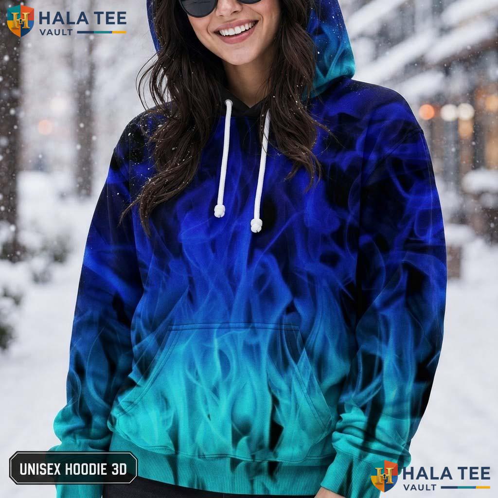 Blue Smoke Kids AOP Hoodie Warm Thick Hooded Sweatshirt Boys Girls Top
