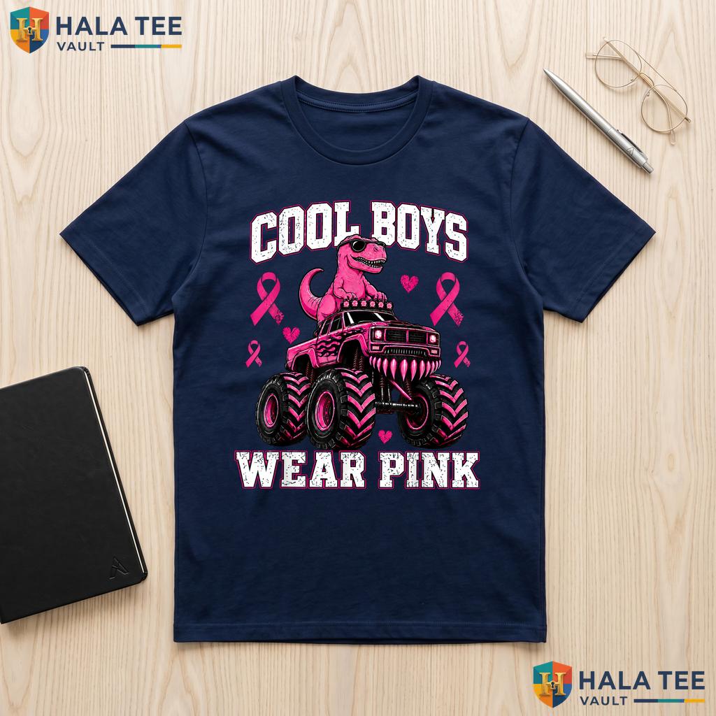 Boys Pink Ribbon Halloween Shirt Breast Cancer Awareness Kids Apparel Adult