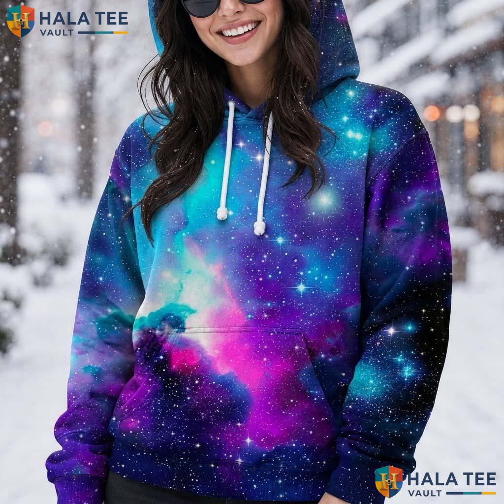 Classic Galaxy AOP Hoodie Warm Thick Hooded Sweatshirt Boys Girls Apparel