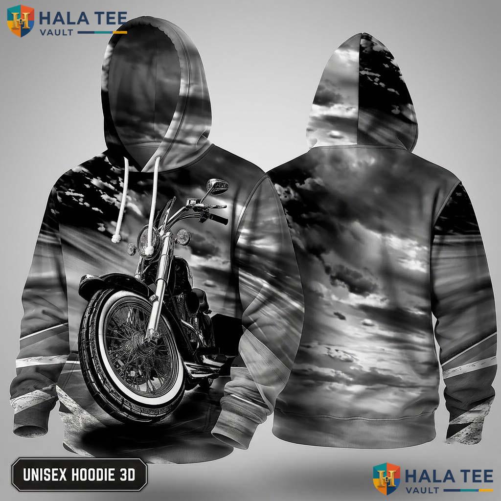 Cool Motorcycle Skull Hoodie Men Women 3D Graphic Novelty Pullover Top