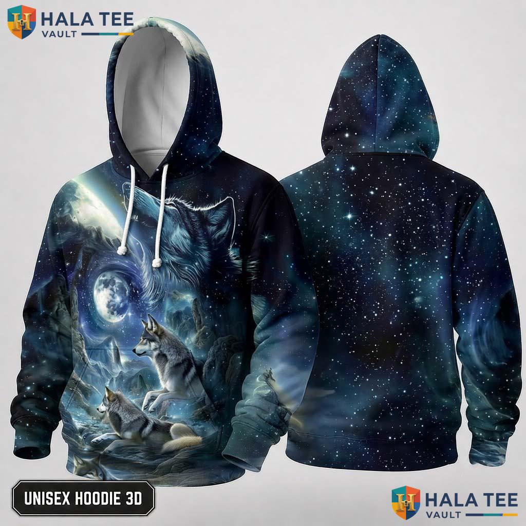 Cool Wolf Skull 3D Hoodie Men Women Graphic Novelty Pullover Apparel