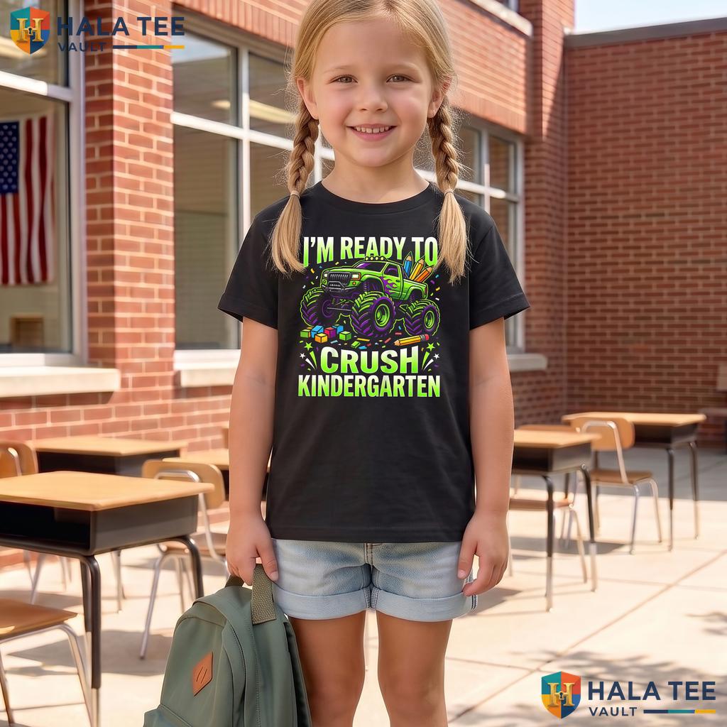Crush Kindergarten Monster Truck Shirt Boys First Day School Apparel Adult