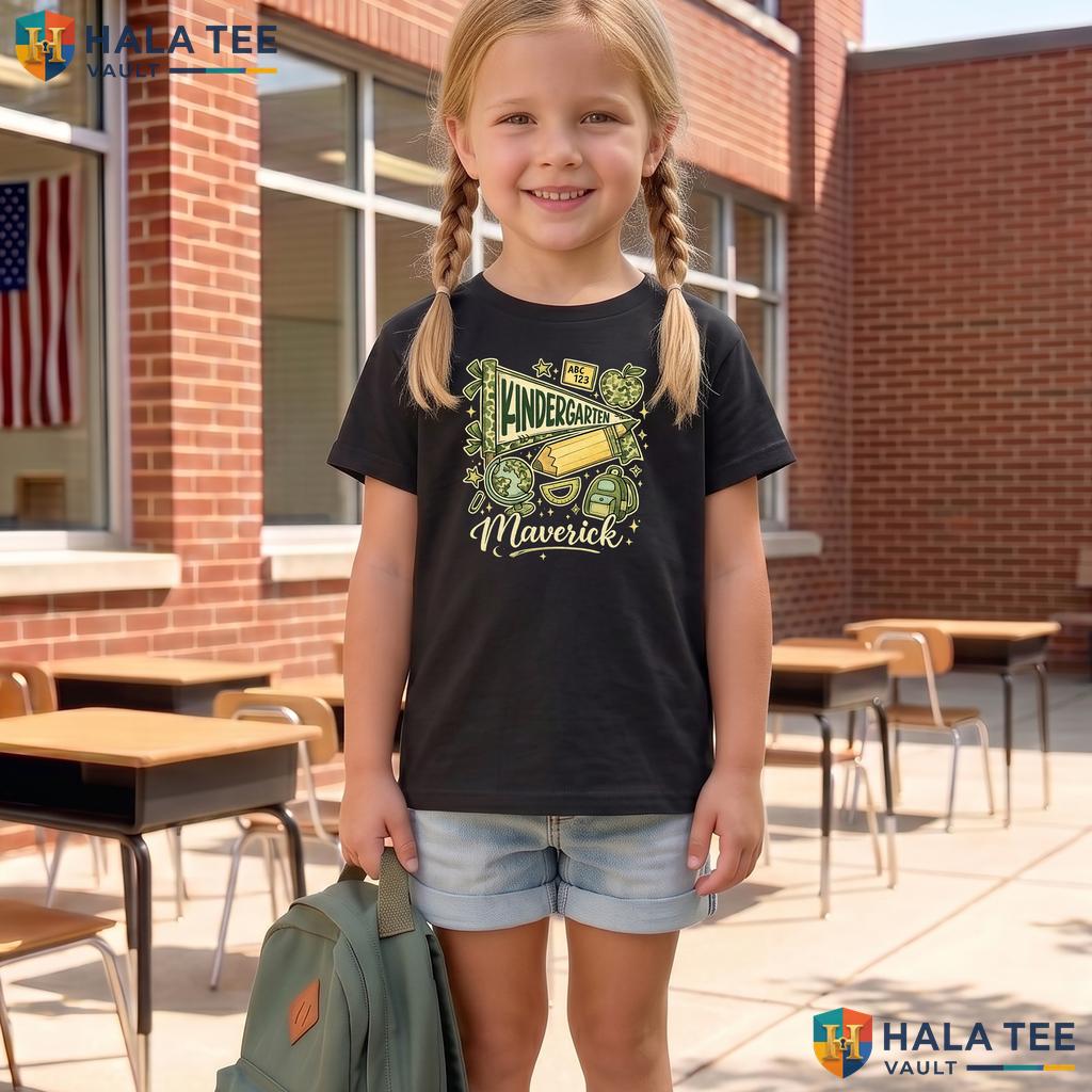 Custom First Day Toddler Shirt Kindergarten Camo Name Back To School Gear Adult