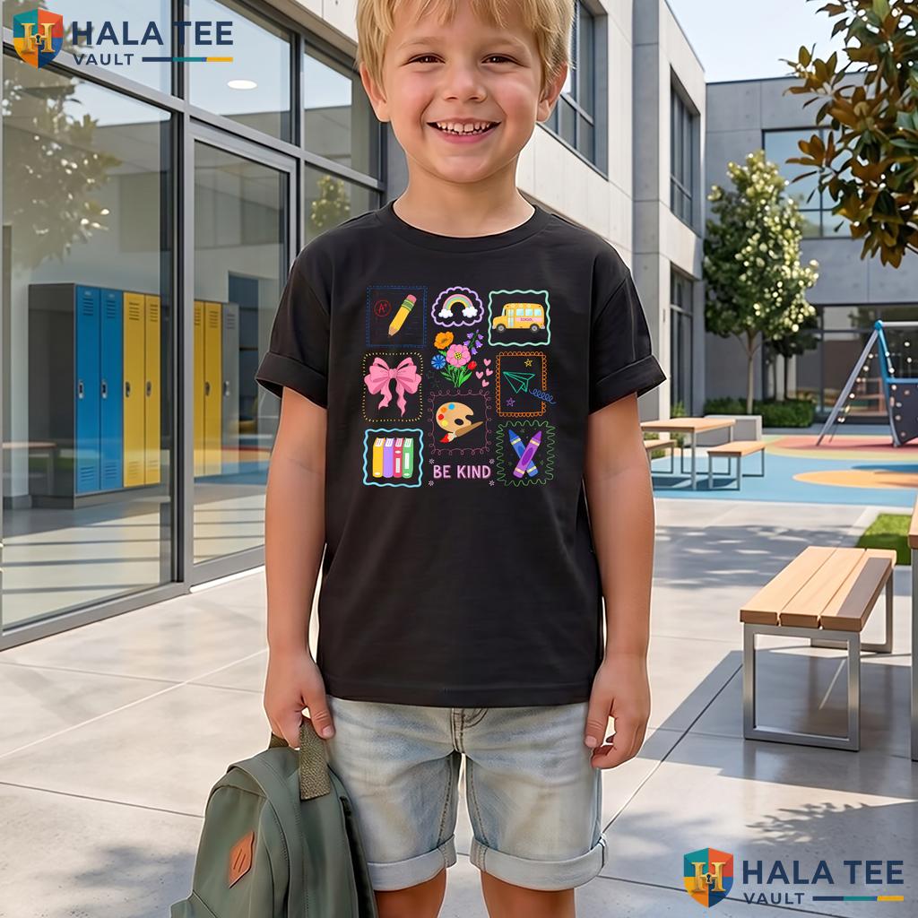 Cute Teacher Doodle School Shirt Back To School First Day Graphic Top Adult