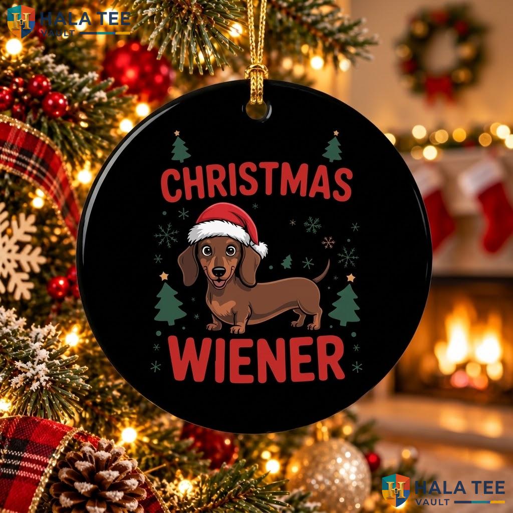 Dachshund Wiener Dog Christmas Ornament Funny Party Holiday Humor Gift