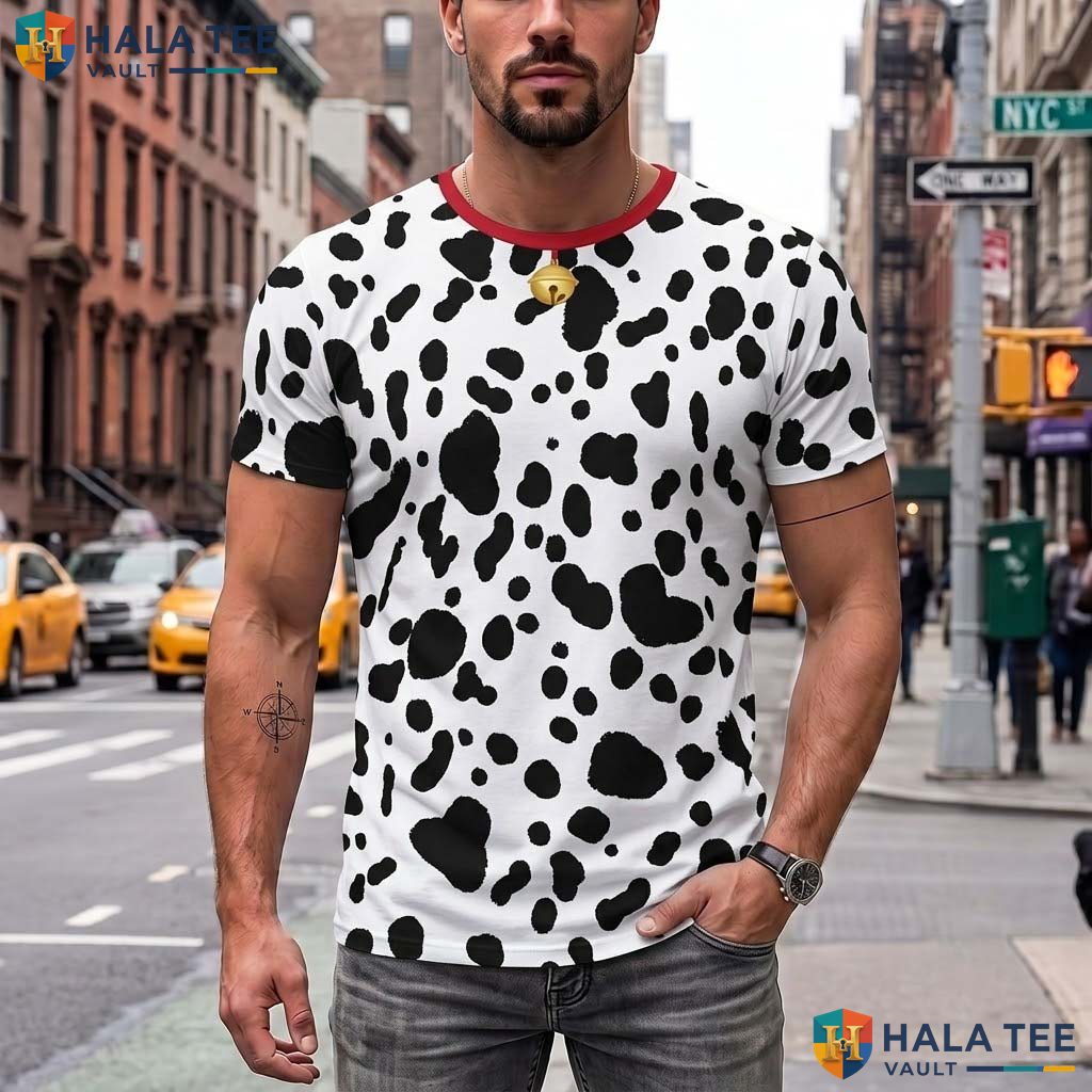 Dalmatian Dog Print 3D Printed T-Shirt Mens Funny Animal Halloween Cosplay Outfit