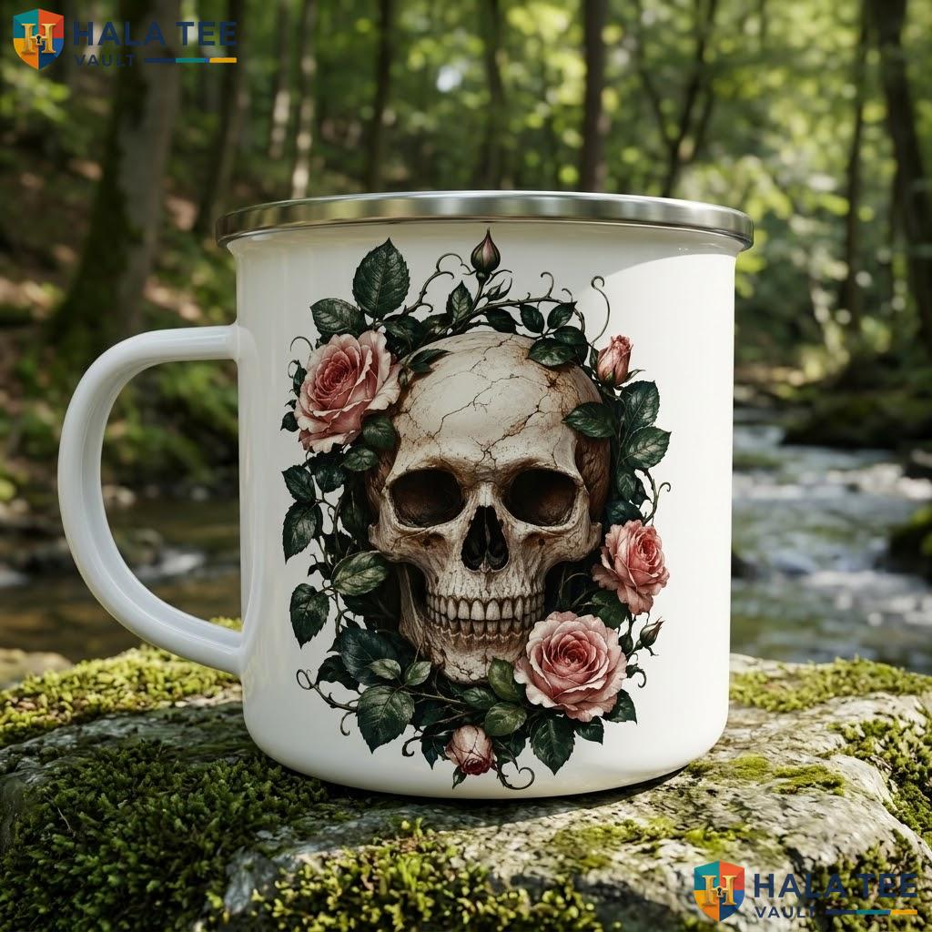 Dark Academia Skull Halloween Mug Custom Personalized Witch Ceramic Accent Mug