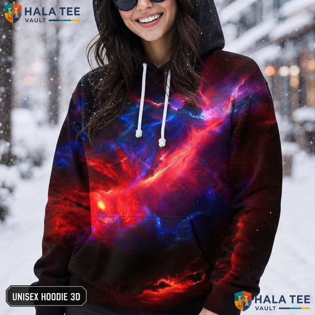Dark Space Realistic Hoodie Men Women 3D Graphic Novelty Pullover Top AOP Hoodie