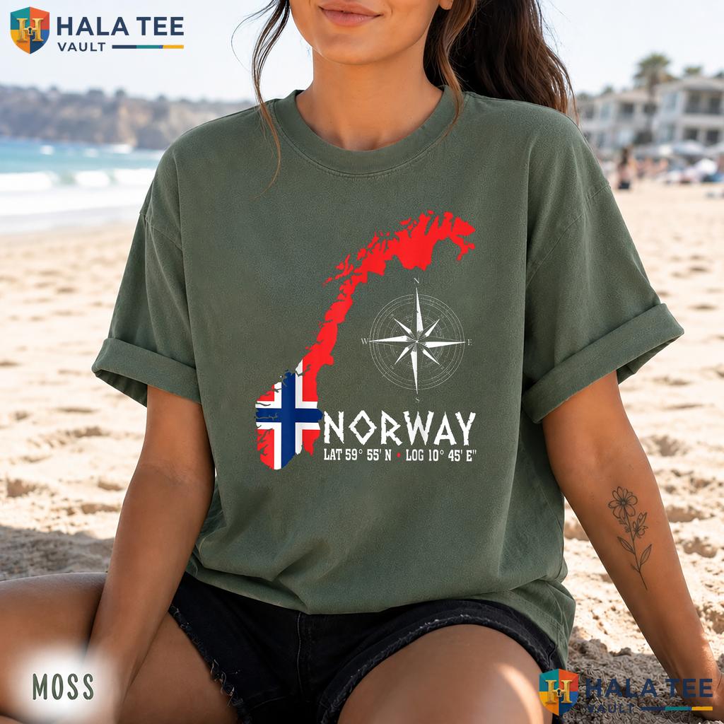 Distressed Norway Flag Retro Style T-Shirt Norwegian Pride Graphic Top