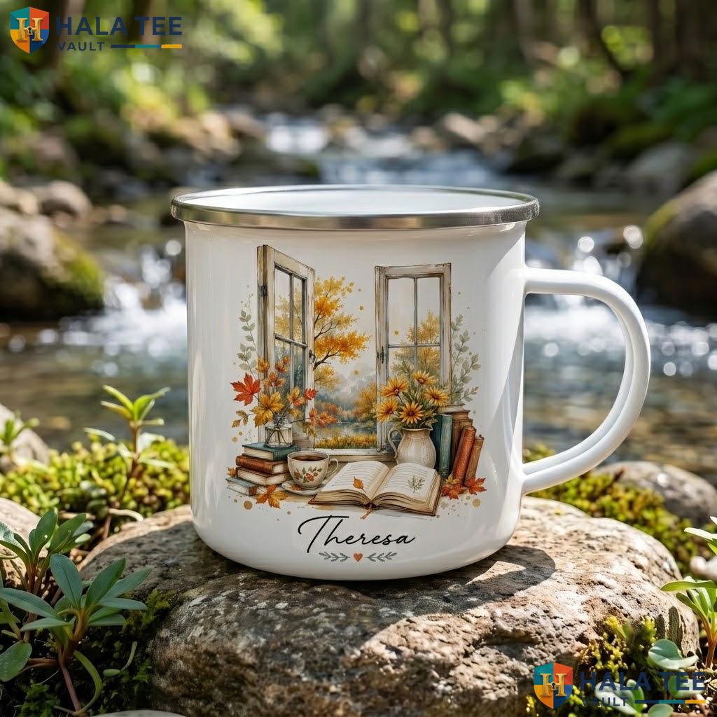 Eerie Autumn View Halloween Accent Mug Personalized Spooky Decorative Ceramic Mug