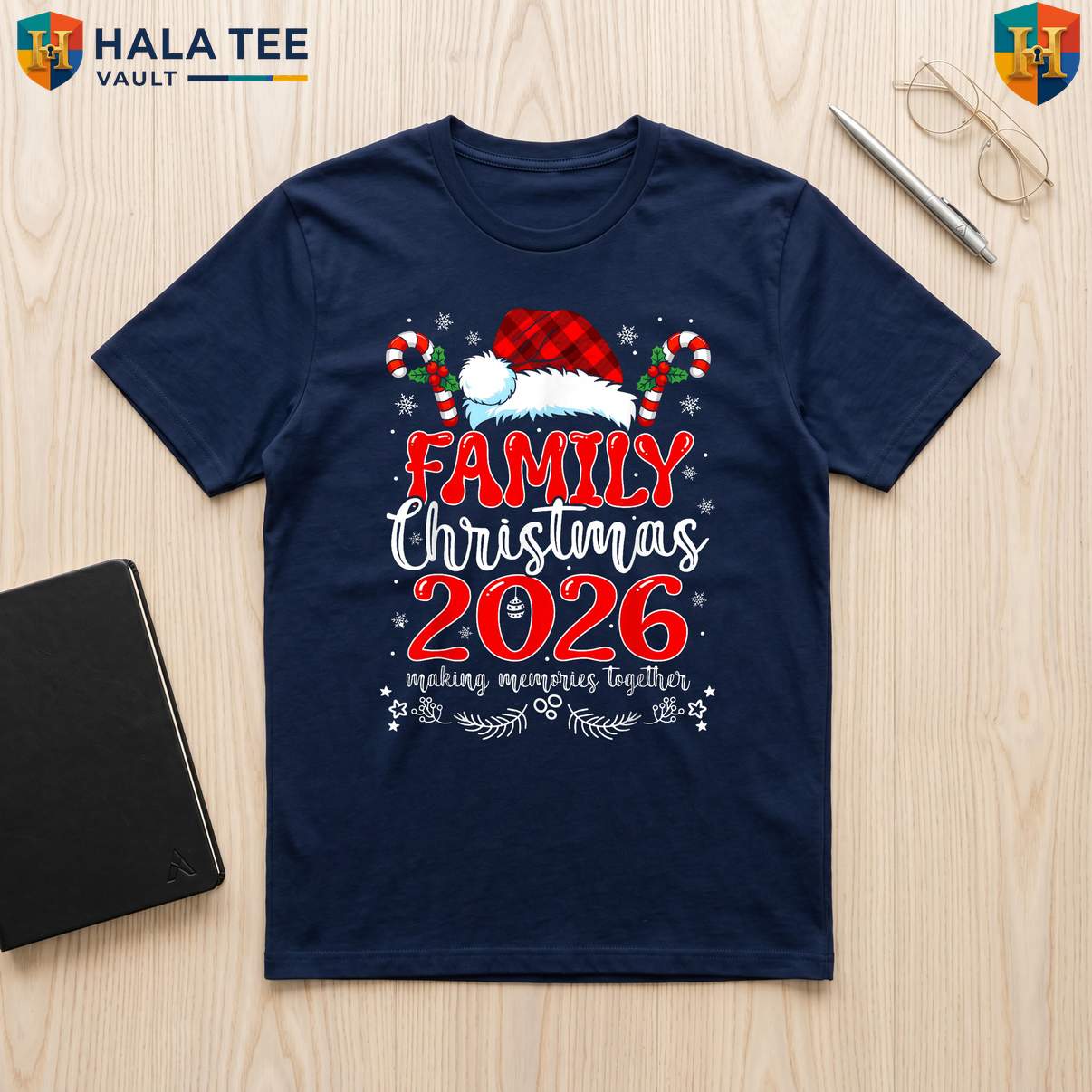 Family Christmas 2026 Pajama TShirt Funny Xmas Squad Matching Holiday Outfit