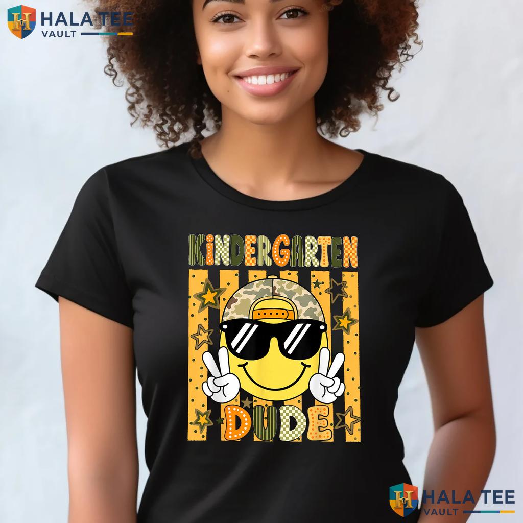 First Day Kindergarten Boys Shirt Kids Back To School Graphic Apparel Adult