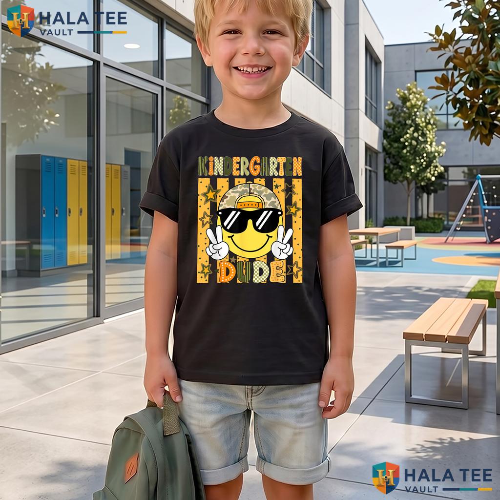 First Day Kindergarten Boys Shirt Kids Back To School Graphic Apparel Adult