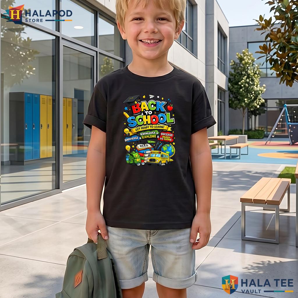 First Day Of School Shirt Student Teacher Classroom Supplies Graphic Top Adult