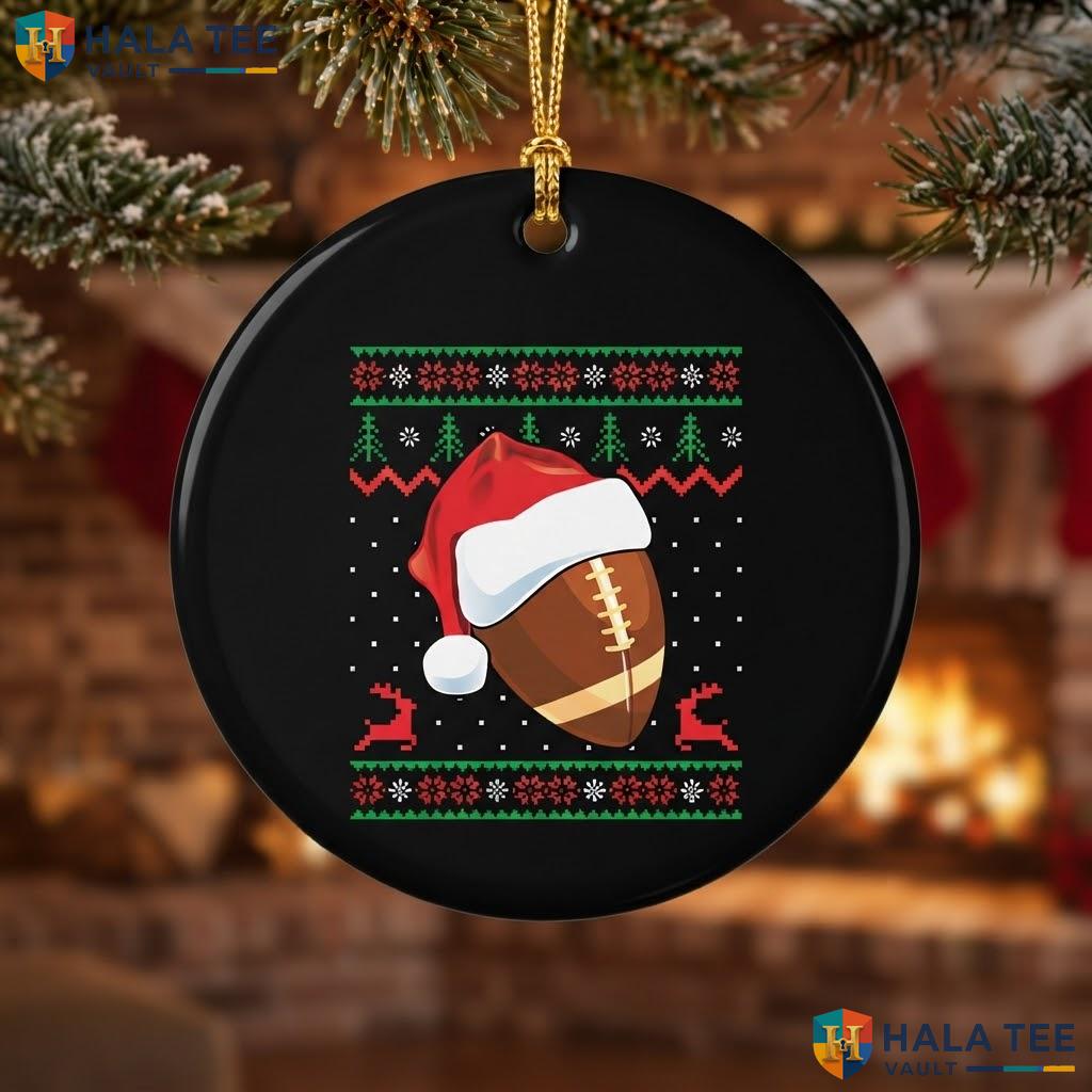 Football Sports Christmas Ornament Funny Mens Boys Holiday Decor Gift
