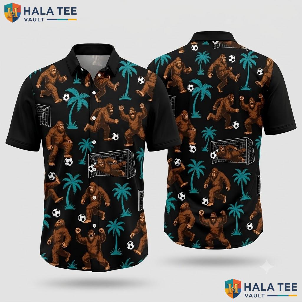 Funny Gorilla Sports Hawaiian Shirt Casual Summer Button Down Short Sleeve