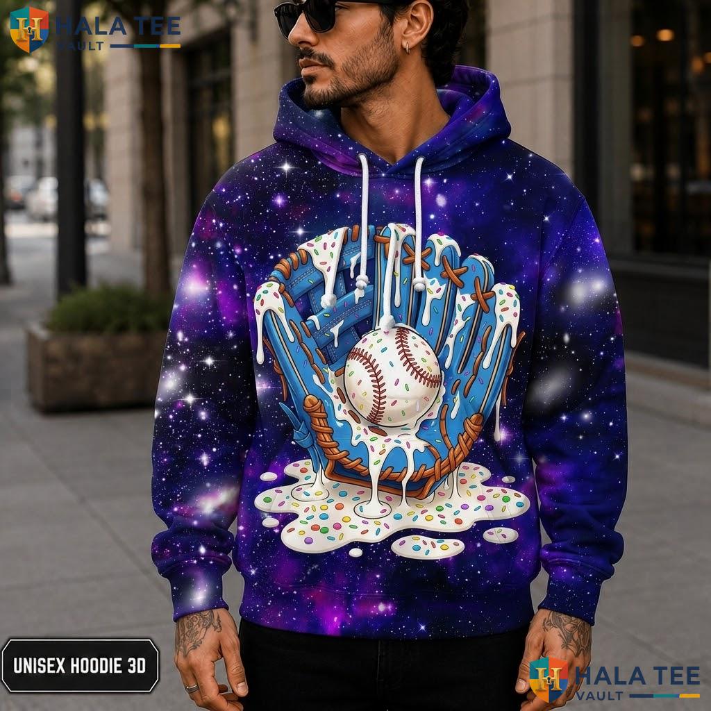 Galaxy Baseball Dripping Warm Thick 3D Hoodie Sweatshirt Boys Girls