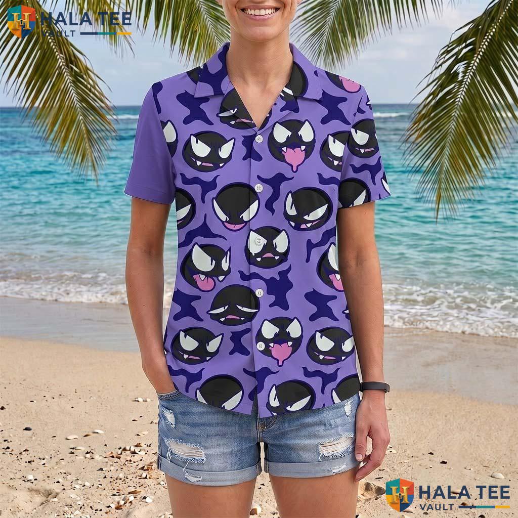 Ghost Face Halloween Hawaiian Shirt Spooky Summer Video Game Aloha Adult