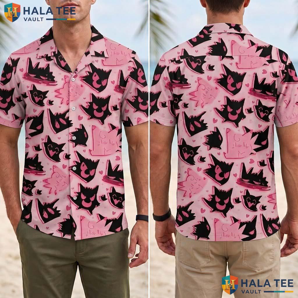Ghost Love Halloween Hawaiian Shirt Spooky Pink Manga Custom Aloha Adult
