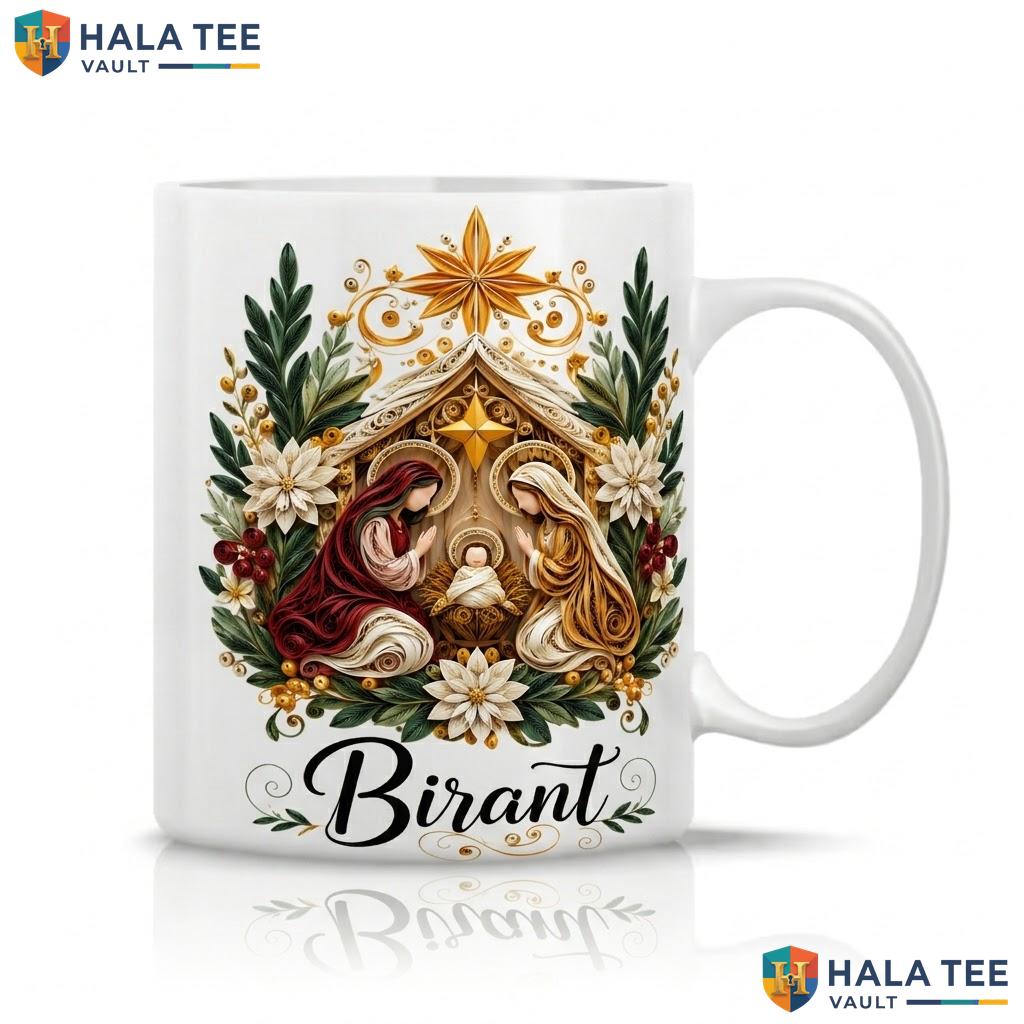 Gothic Scene Witch Halloween Mug Personalized Spooky Silhouette Ceramic Cup