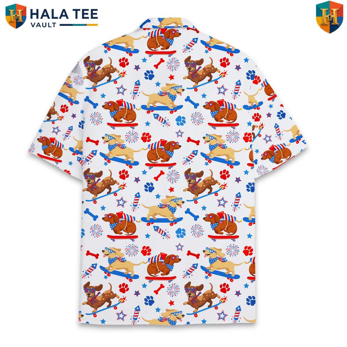 Graphic Wiener Dog Aloha Tee Mens Dachshund Island Vibe Holiday Clothing