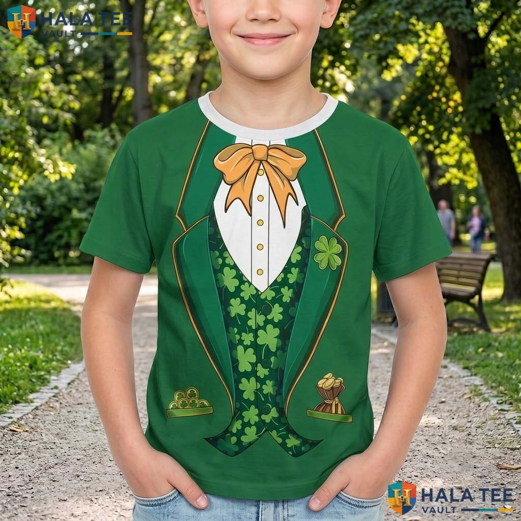 Green Shamrock 3D T-Shirt Mens Saint Patricks Day Irish Party Top