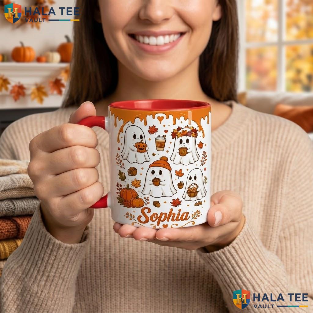 Halloween Gnomes Ghost Mug Personalized Custom Trick Or Treat Ceramic Camping Mug