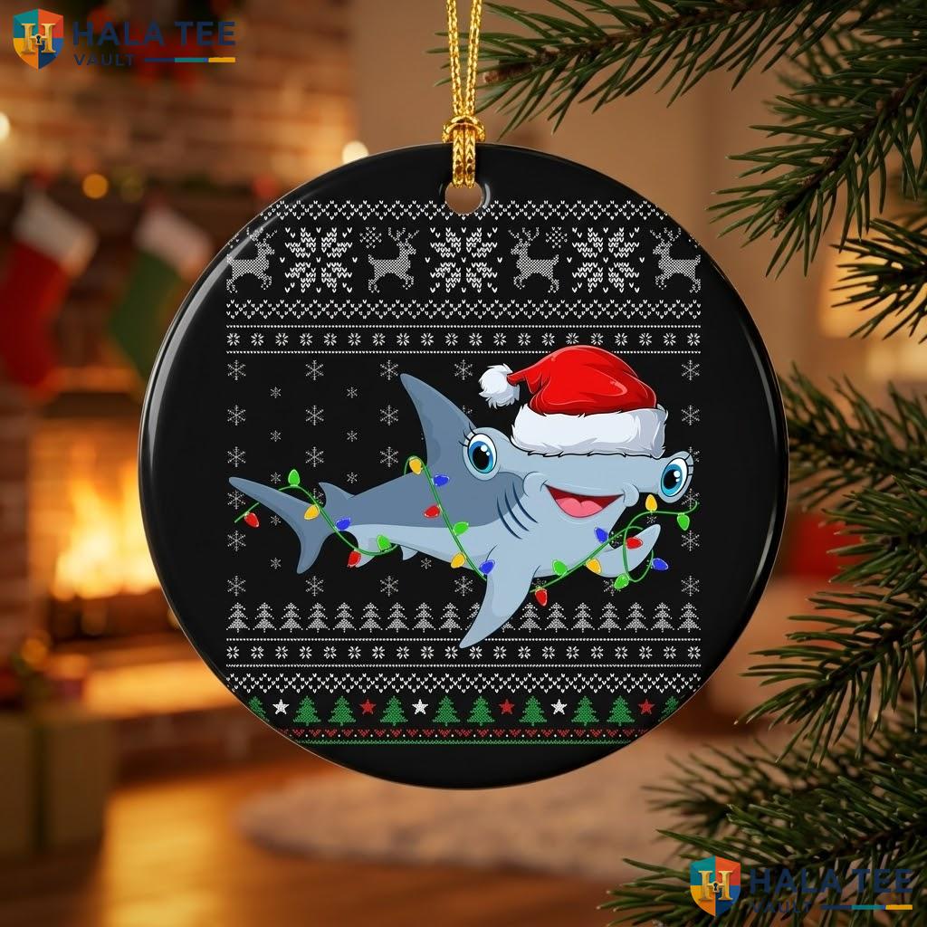 Hammerhead Shark Animal Christmas Ornament Funny Ocean Holiday Decor