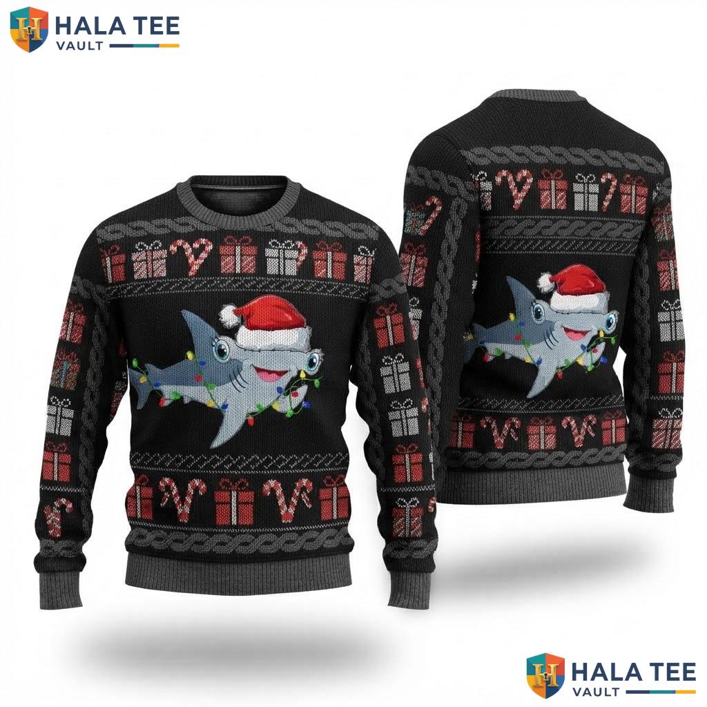 Hammerhead Shark Ugly Christmas Sweater Funny Ocean Animal Holiday
