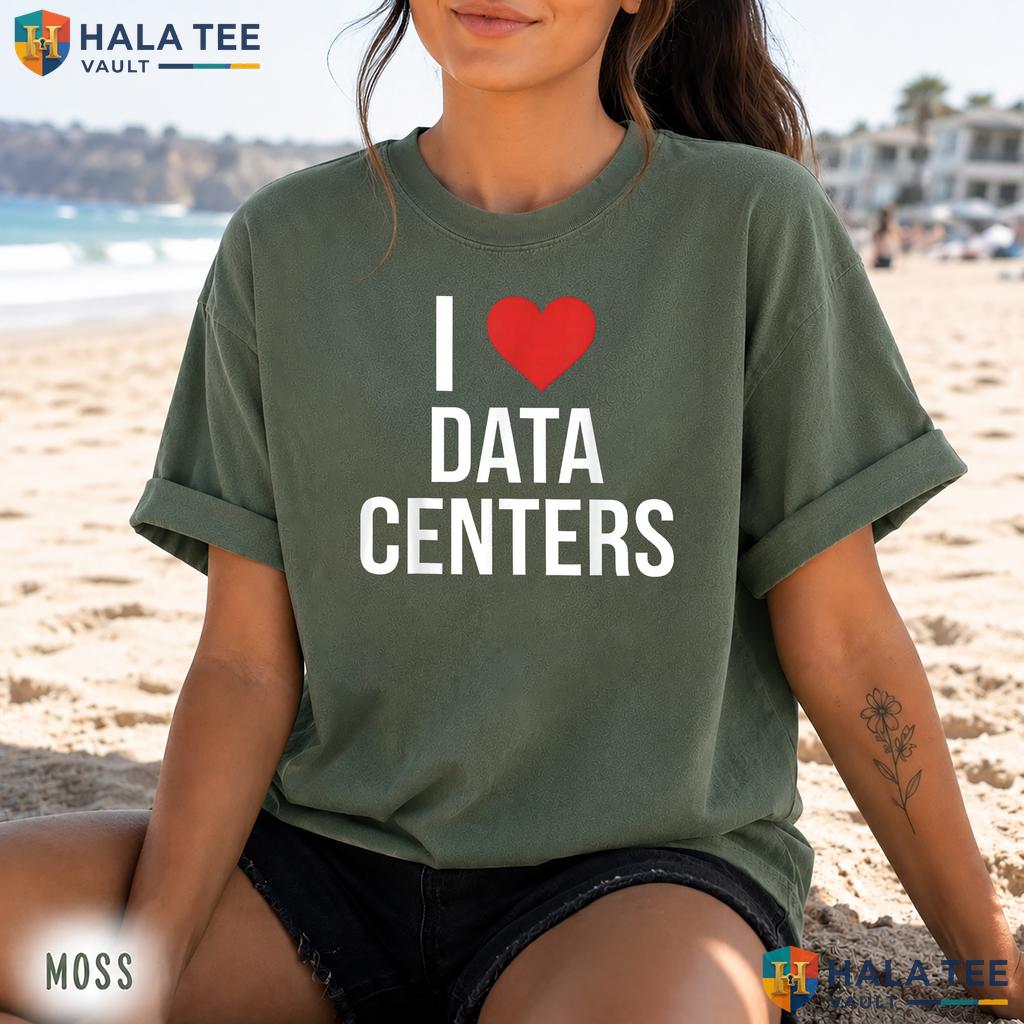I Love AI Data Centers Retro Style T-Shirt Funny Tech Engineer Apparel