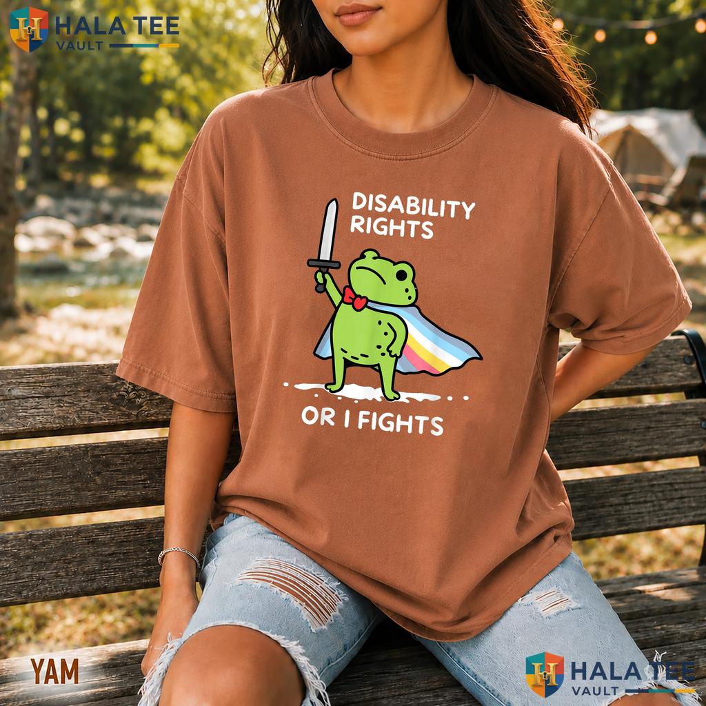 I Will Fight For Rights Comfort Colors Shirt Funny Frog Meme Graphic Top