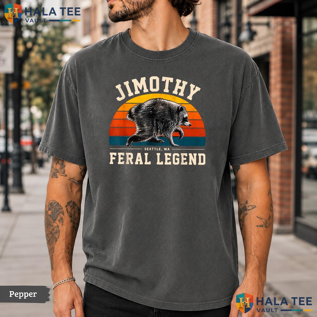 Jimothy Seattle Legend Comfort Colors T-Shirt Feral Raccoon Meme Apparel