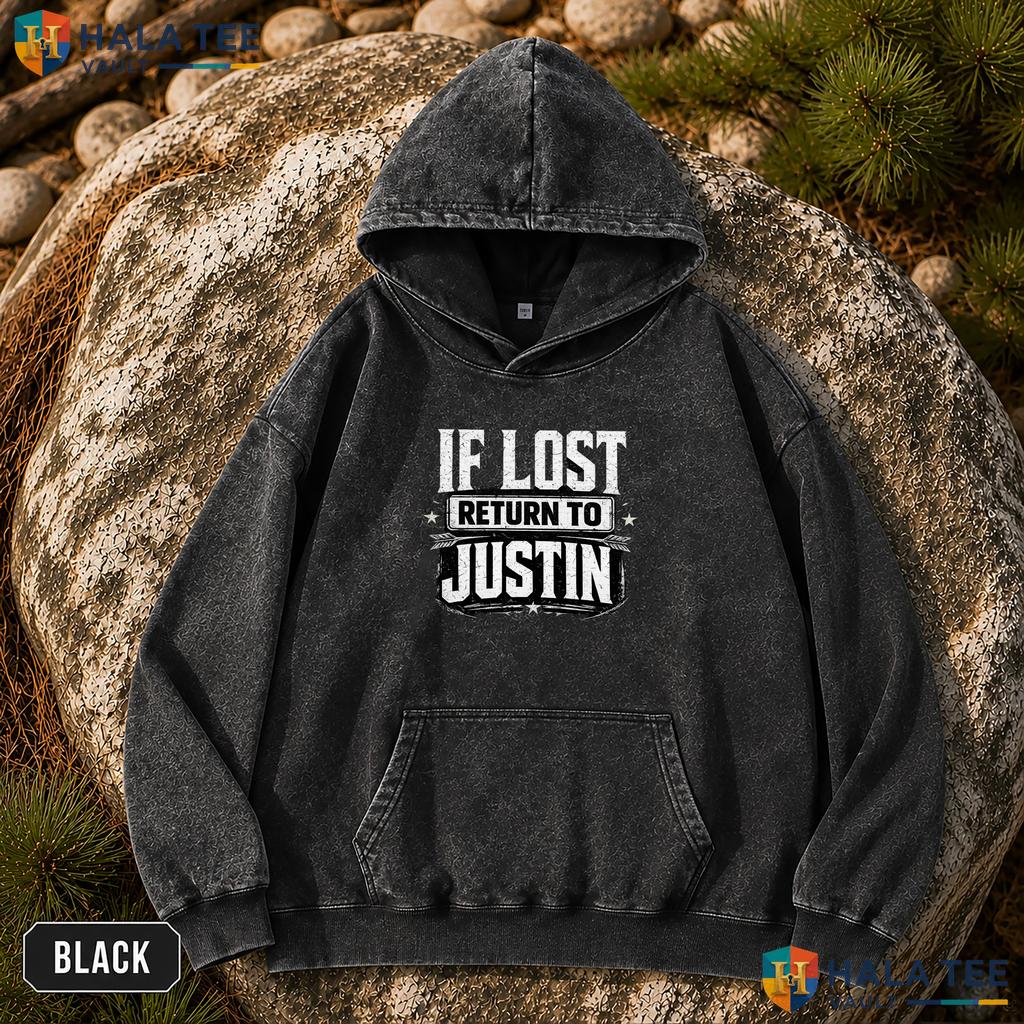 Lost Return Justin Washed T-Shirt Funny Couple Matching Graphic Apparel Top Streetwear Wash T-Shirt