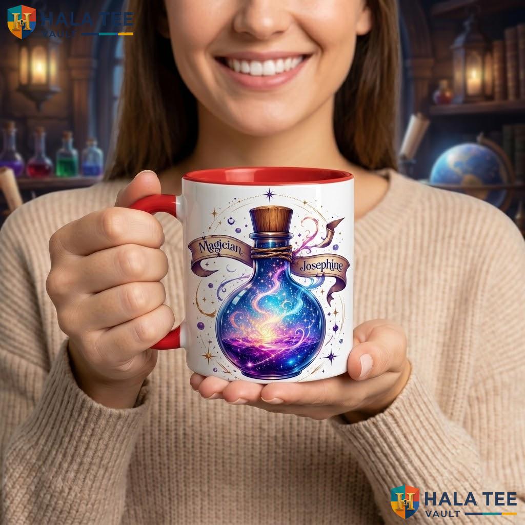 Magic Potion Fantasy Halloween Camping Mug Custom Wizard Hat Ceramic Coffee Mug