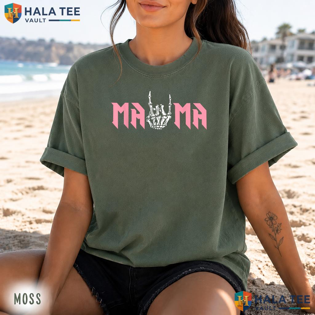Mama Bad Two The Bone Retro Style T-Shirt 2nd Birthday Party Apparel Top