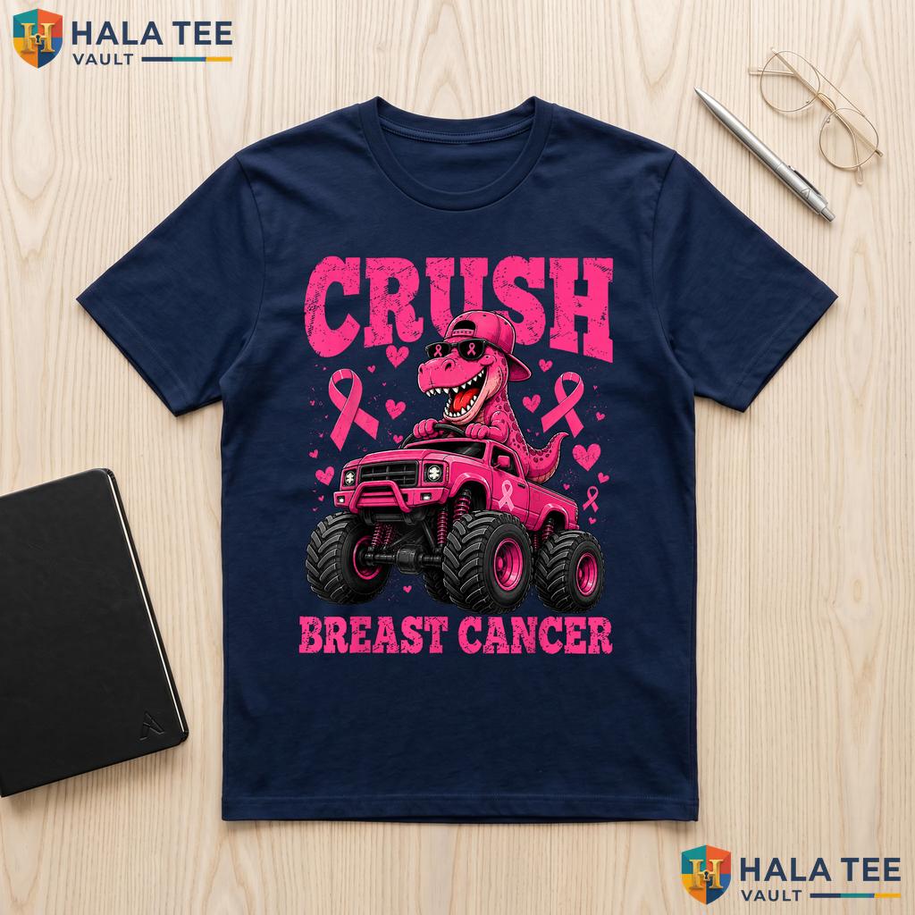 Monster Truck Toddler Boy Shirt Crush Breast Cancer Awareness Kids Adult