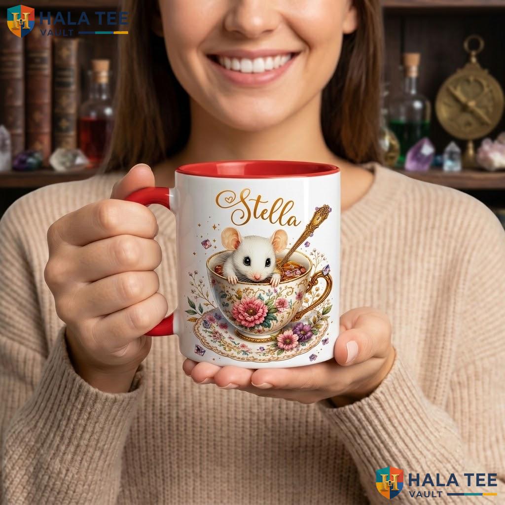 Mouse Wizard Fantasy Halloween Mug Custom Magic Art Ceramic Coffee Camping Mug