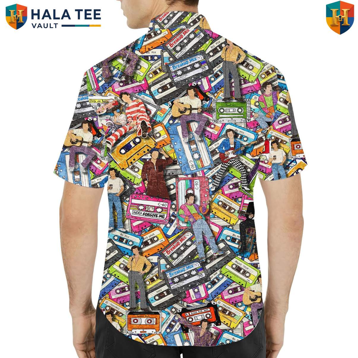 Multicolor Retro Short-sleeve button-up shirt Mens Short Sleeve Casual Summer Beach Outfit