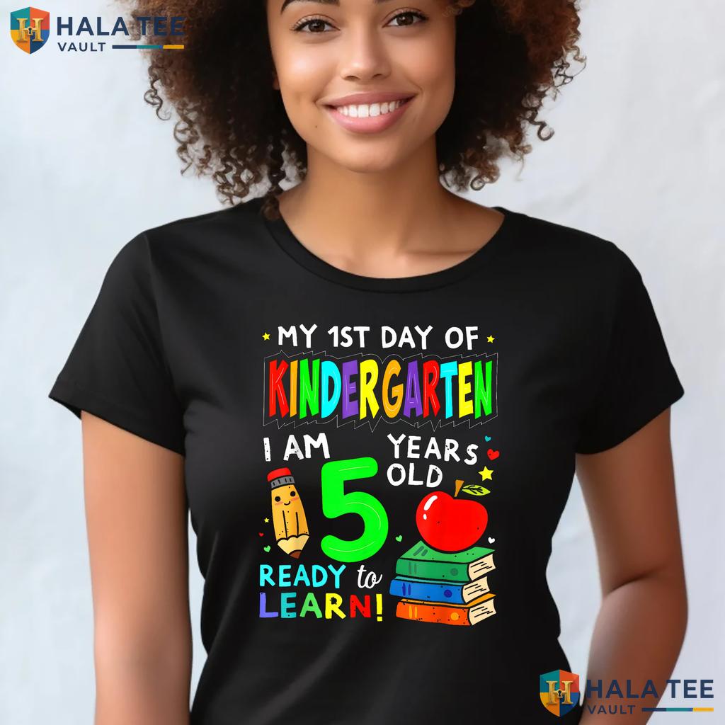 My First Day Kindergarten Shirt 1st Day Of School Boys Girls Apparel Adult