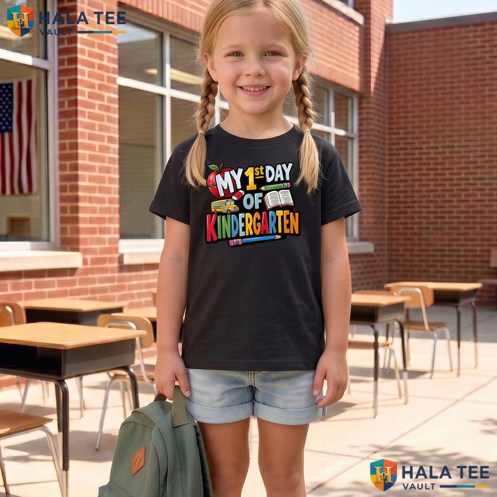 My First Day Kindergarten Tee Shirt 1st Day Of School Boy Kids Top Adult