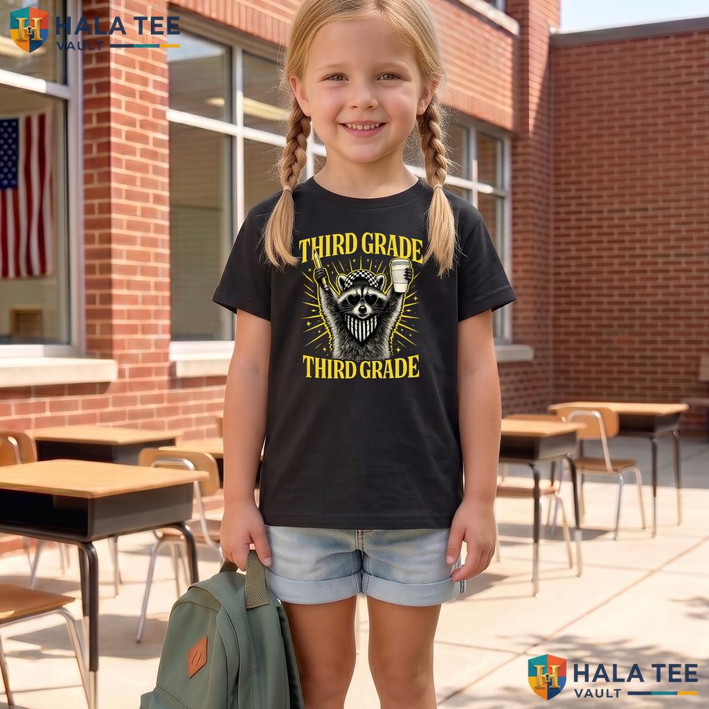 Personalized 3rd Grade Raccoon Shirt Teacher Appreciation Classroom Gear Adult