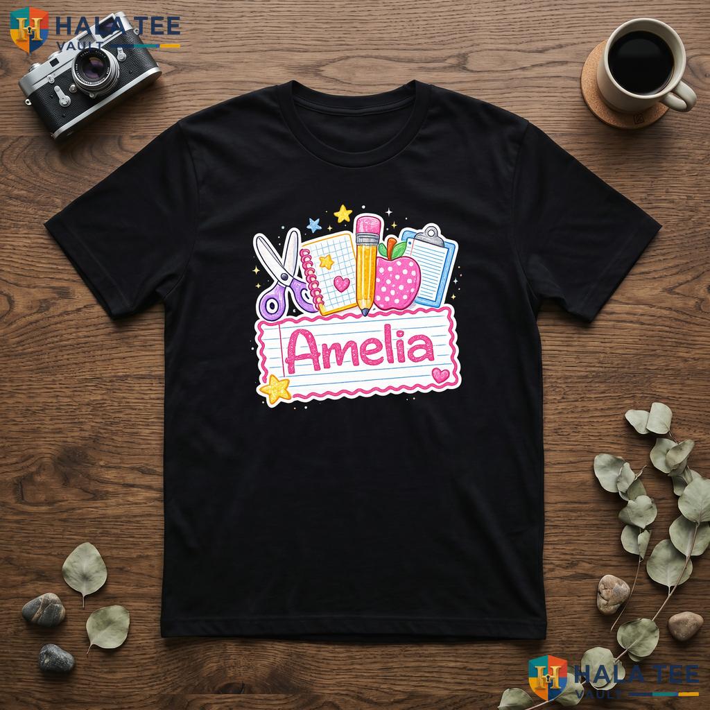 Personalized Kindergarten Name Shirt Custom Name First Day School Outfit